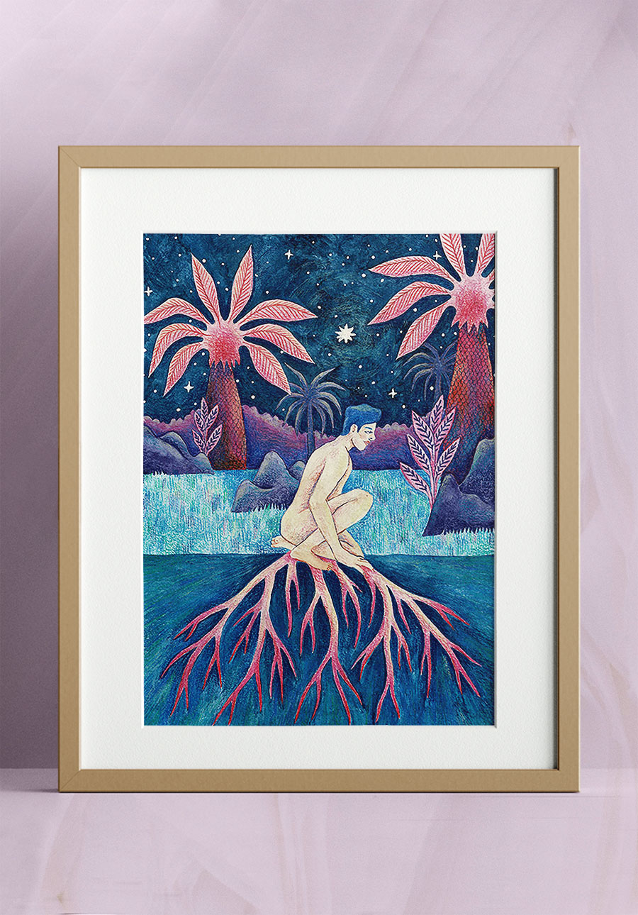 aquarelle, édition, poster