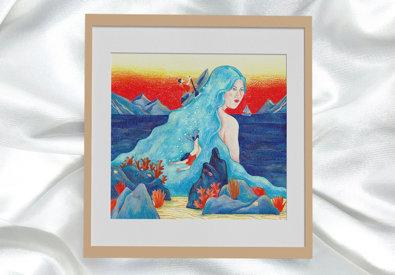 illustration, aquarelle, zen