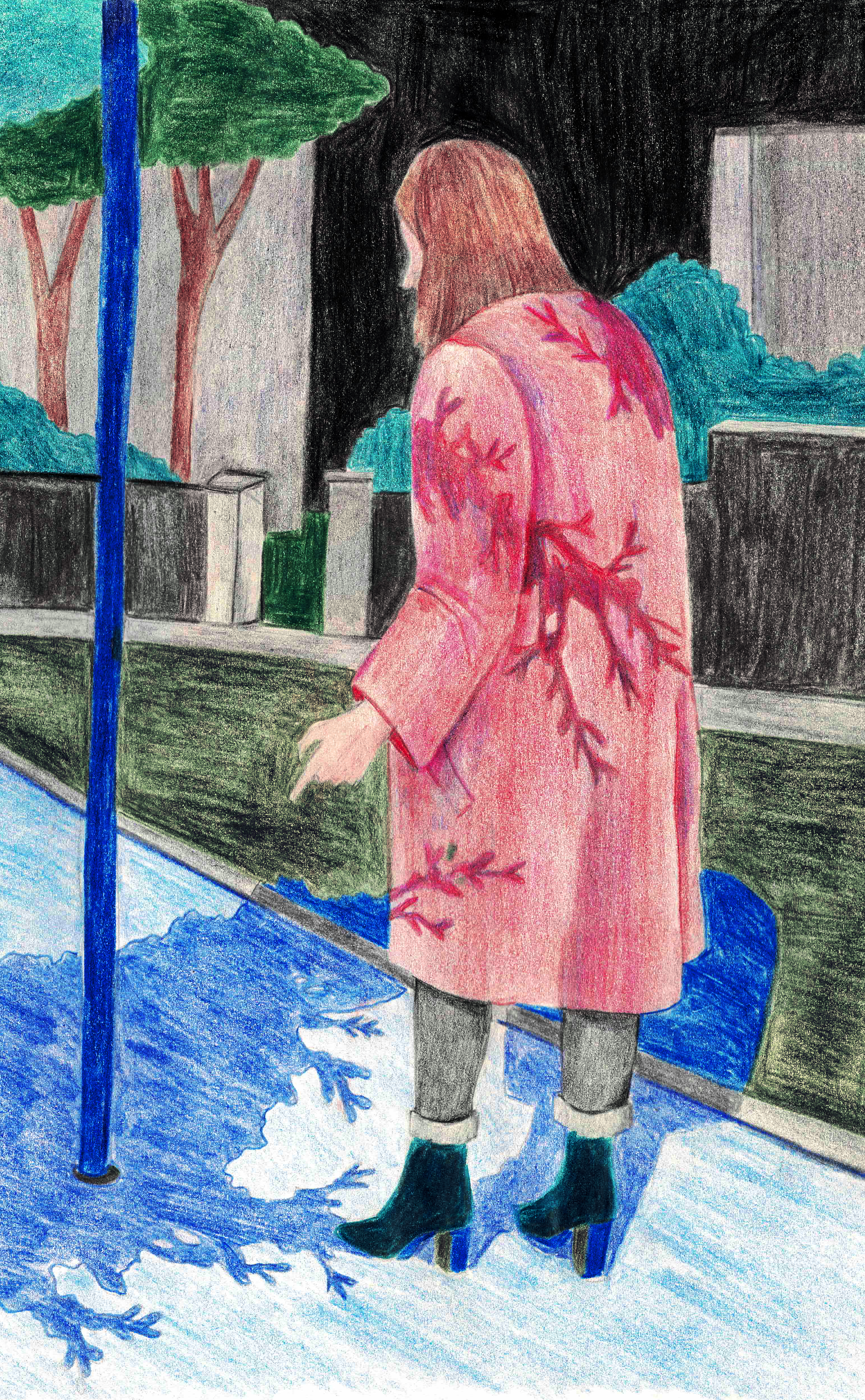 illustration dans la rue corps ombre